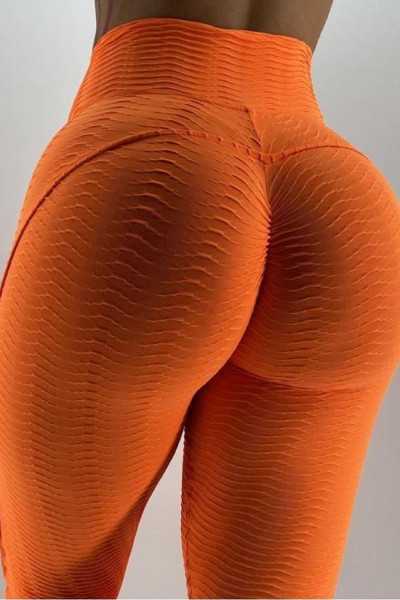 Orange Brocade Legging