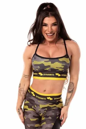 Top Dynamite Nadador Camuflado Amarelo