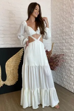 Vestido Chocolate Doce Jessie Off White