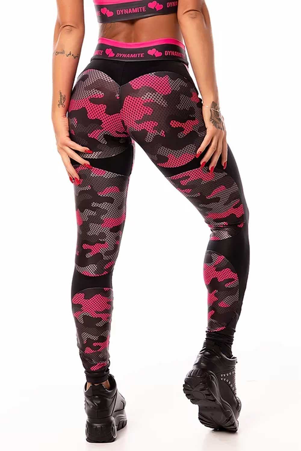 Pink Camouflage Dynamite Apple Booty Leggings