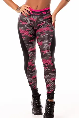 Pink Camouflage Dynamite Apple Booty Leggings