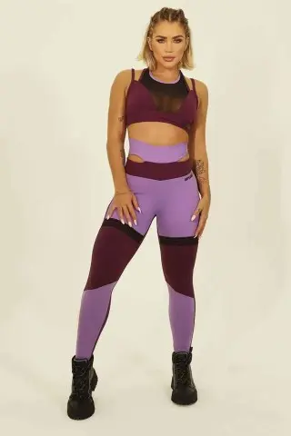 Legging Superhot Lilás e Uva Legging Superhot Lilás e Uva