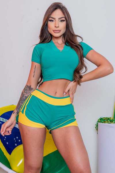 Conjunto Copa Brasil Verde