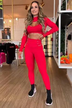 Red Strappy Set