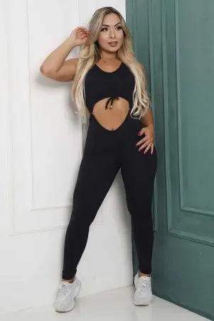 Black Pleated Jumpsuit