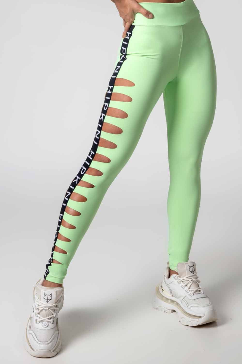 Light Green Laser Gym Girl Leggings
