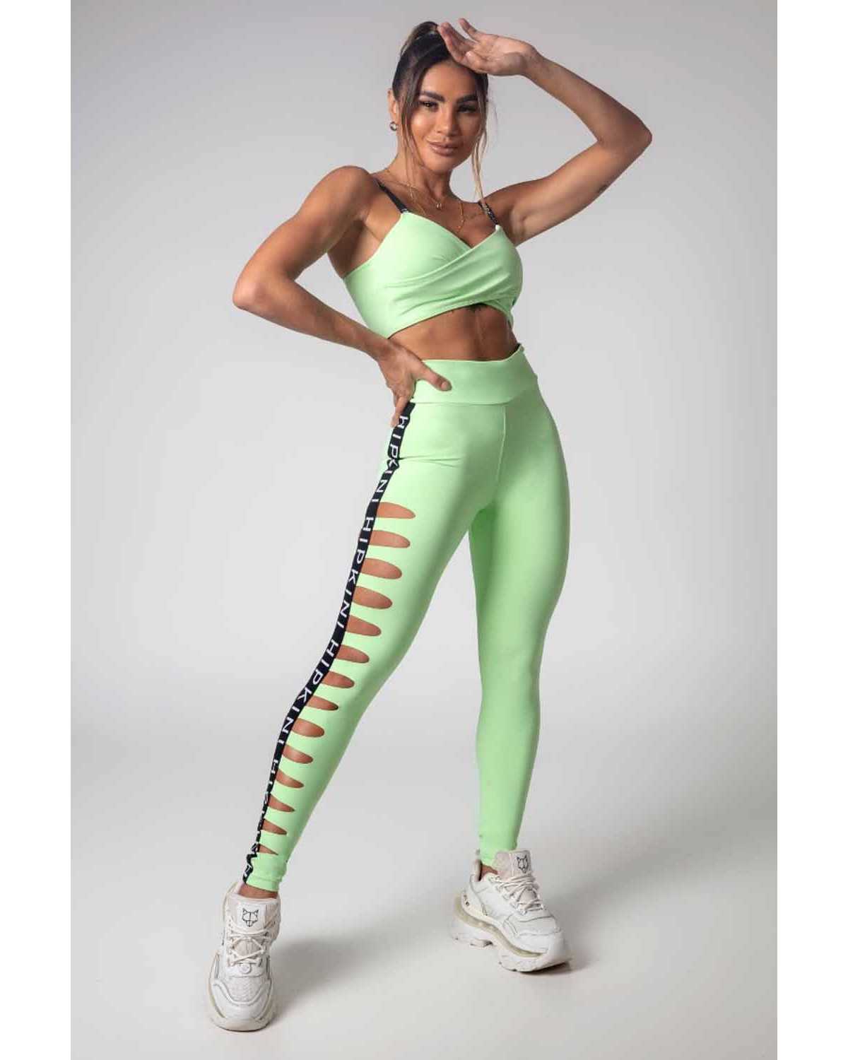 Legging Gym Girl Verde Claro com Laser