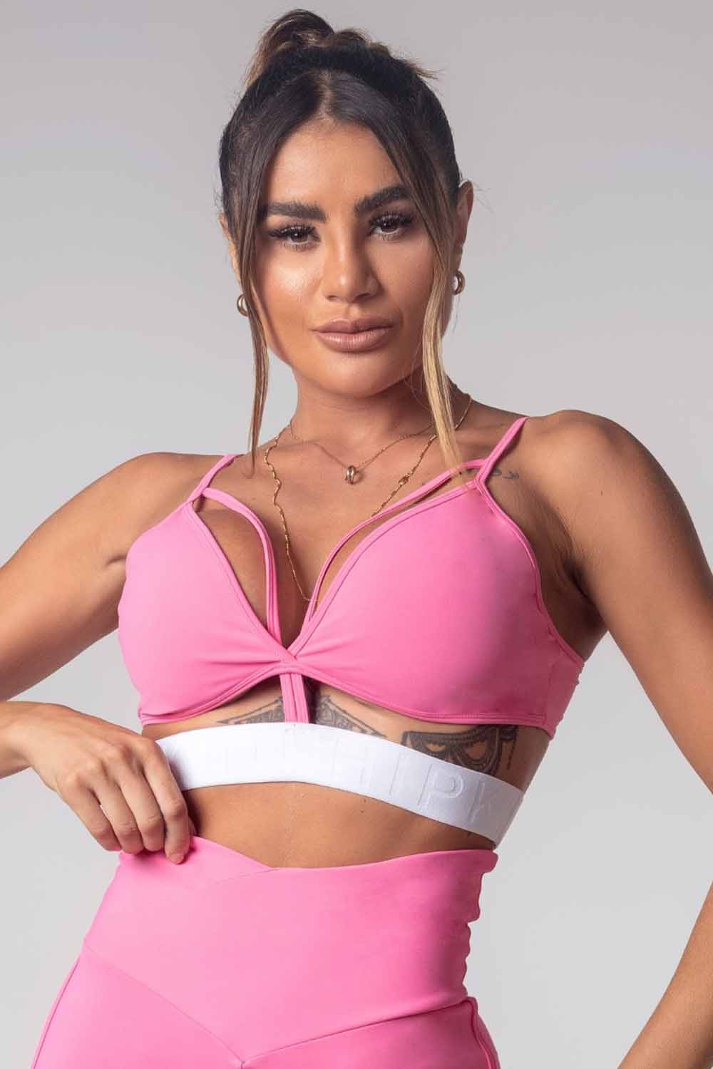 Top Gym Girl Pink with Elastic