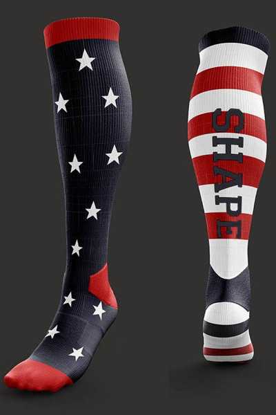 American Flag Donna Shape Socks