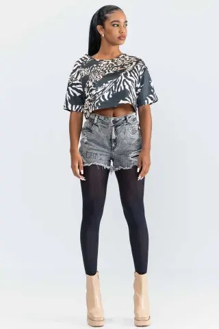 Cropped Plano Glory Estampado