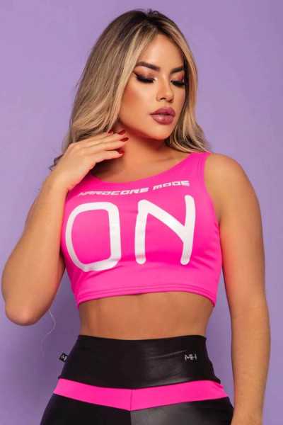 Mode On Pink Cropped Top