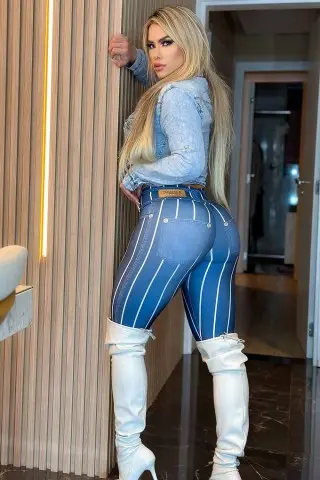 Legging Fake Jeans Listrada Blue