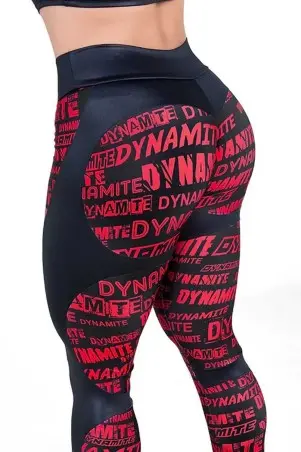 Redfont Red Black Apple Booty Dynamite Fitness Leggings