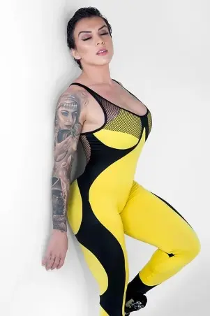 Dynamite Yellow Fitness Run jumpsuit