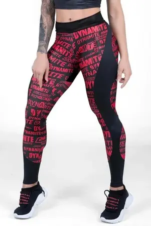 Legging Fitness Redfont Apple Booty Vermelho Preto Dynamite