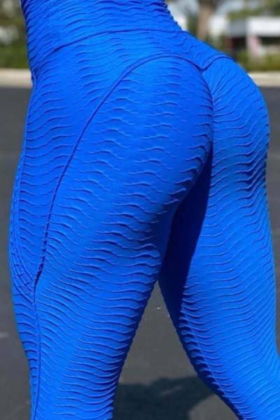 Blue Brocade Legging