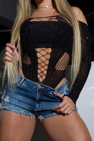 Black Dark Diamond Bodysuit