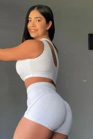 Conjunto Shorts Brocado Branco