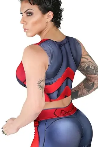 Cropped Fitness Dynamite Scarlet Blaze Blouse