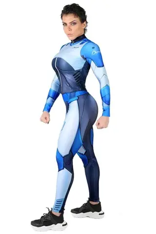 Fitness Leggings Dynamite Holo Blue