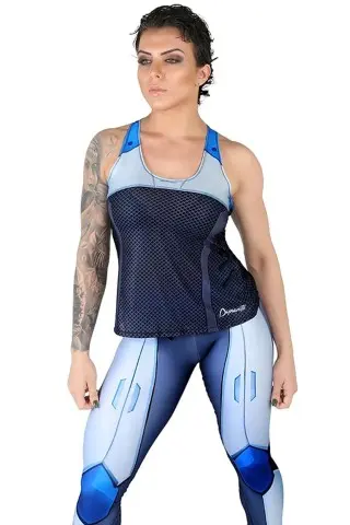 Holo Blue Dynamite Fitness Tank Top