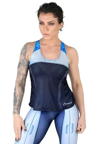 Holo Blue Dynamite Fitness Tank Top Holo Blue Dynamite Fitness Tank Top