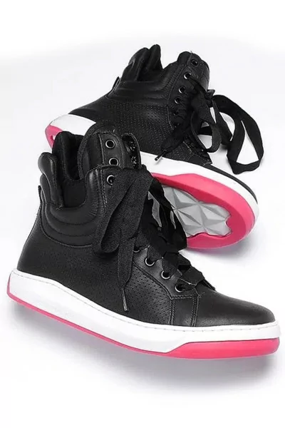 Black Prime Pink Soles Sneaker
