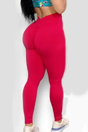 Legging Push Up V Donna Shape Vermelha