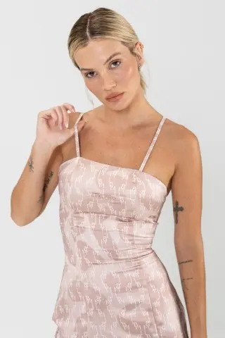 Elementary beige dress