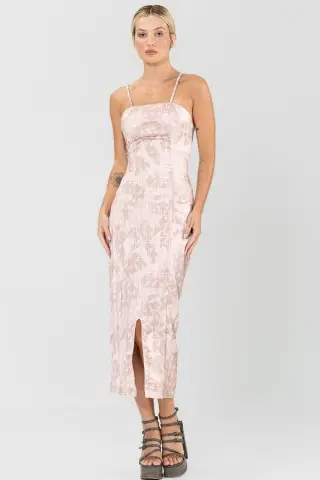 Elementary beige dress