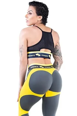 Yellow HoneyComb Dynamite Fitness Top