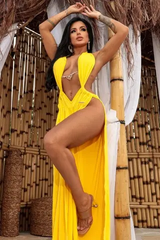 Macacão Anuhê Amarelo