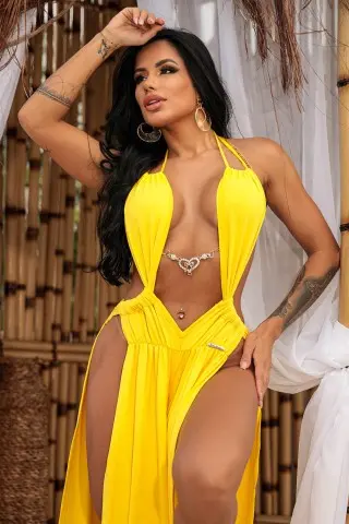 Macacão Anuhê Amarelo