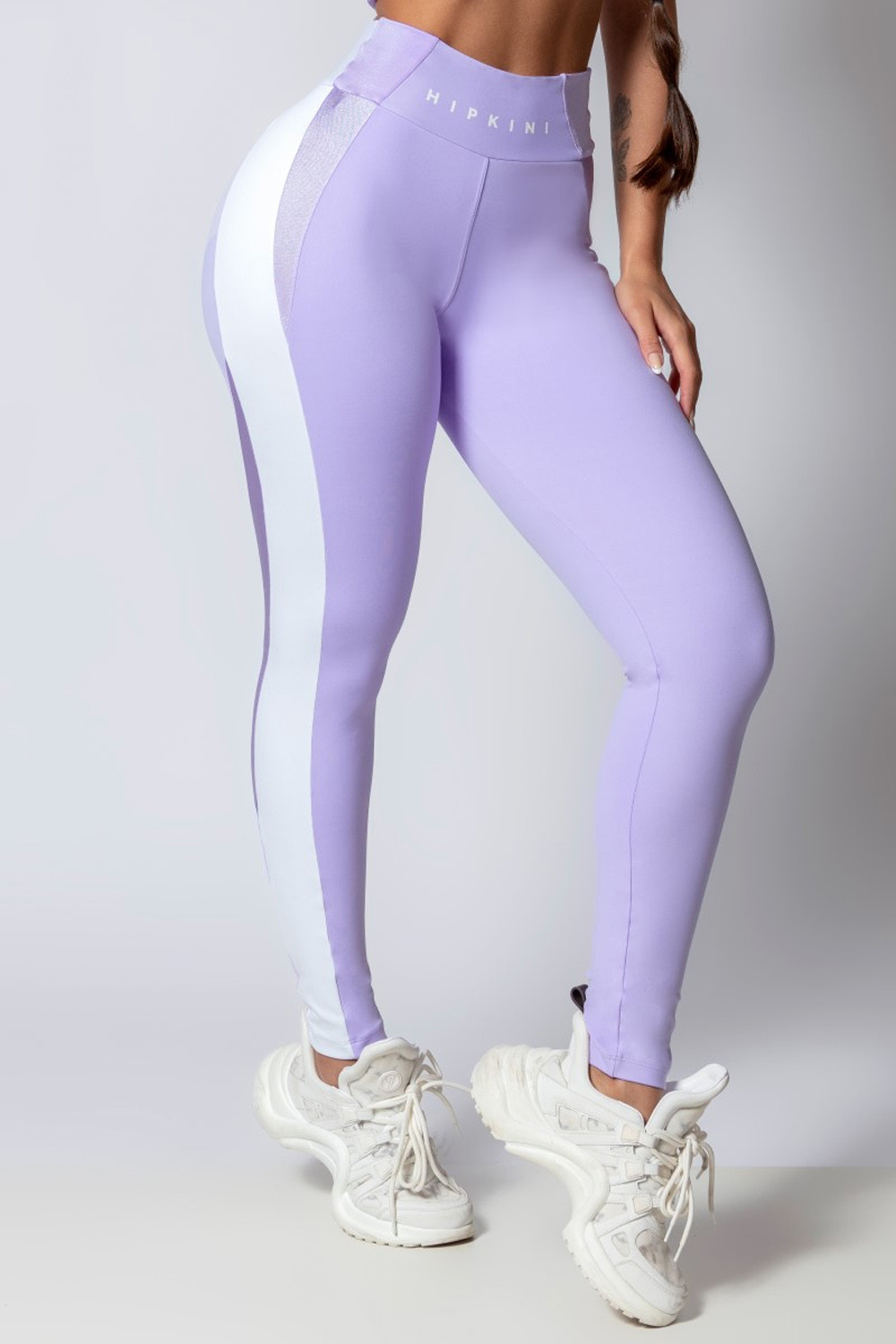 Lilac Sporty Style Cutout Leggings