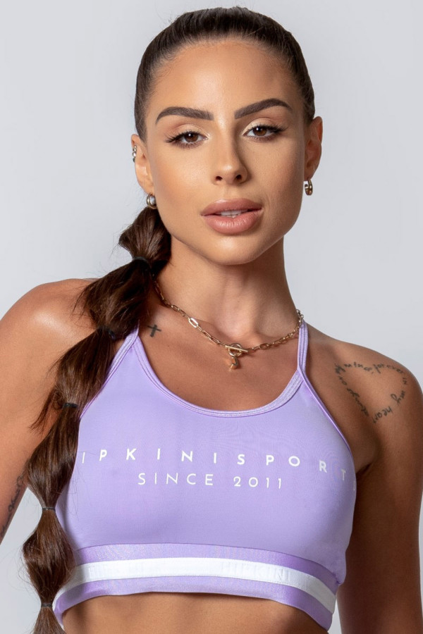 Lilac Sporty Style Top With...