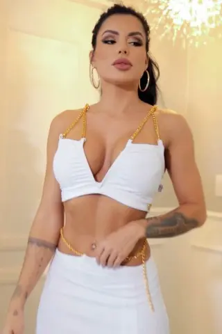 White Finest Skirt Set