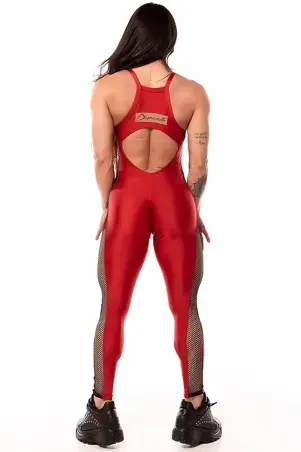 Red Blaze Fitness Jumpsuit