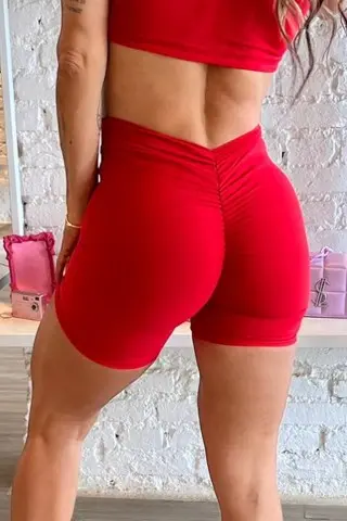 Shorts Push Up Vermelho Shorts Push Up Vermelho
