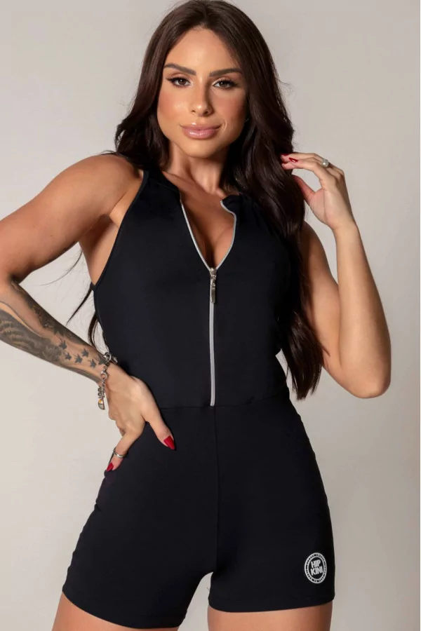 Ambition Black Romper with...