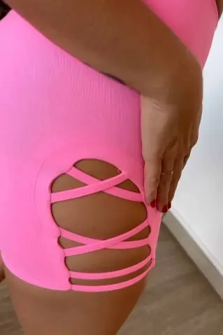 Shorts Cutouts Pink Shorts Cutouts Pink