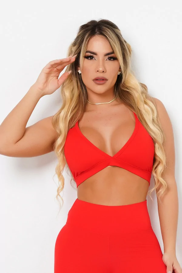 Red Strappy Strap Top