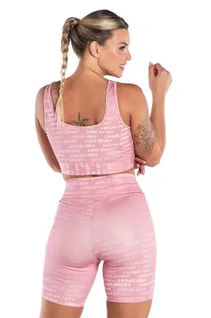 Top Amei Mania Rosa