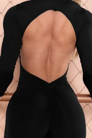 Macacão Manga Longa Marie Preto Macacão Manga Longa Marie Preto