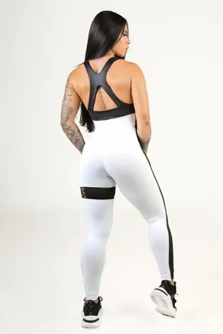 Mage White Fitness Jumpsuit