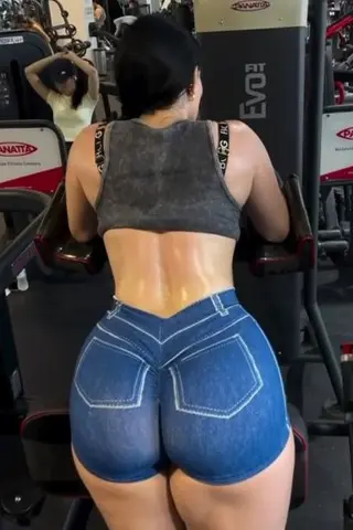 Blue Fake Jeans Shorts Donna Shape