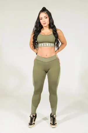Dynamite Olea Apple Booty Green Leggings
