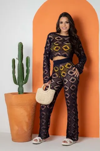 Navy Blue Maragogi Pants