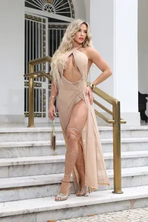 Donini Nude Classy Dress