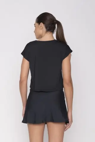 Shorts Saia Preto Com Bolso Interno Shorts Saia Preto Com Bolso Interno