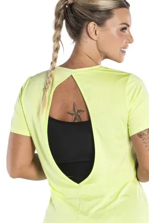 Lime Green Open Back Blouse